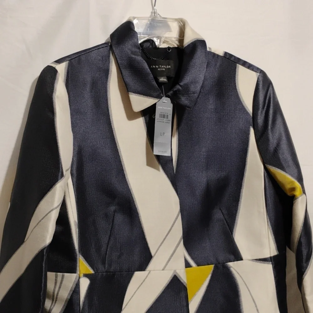 SALE! NWT Ann Taylor Petite Classy Multicolor Long Silky Soft Jacket (X-54) - Picture 2 of 14